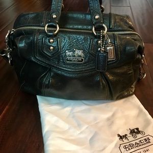 Coach Madison Black Leather Large Sabrina